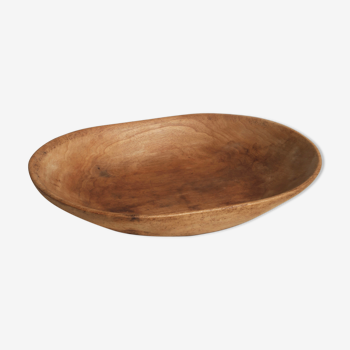 Large dish in raw wood