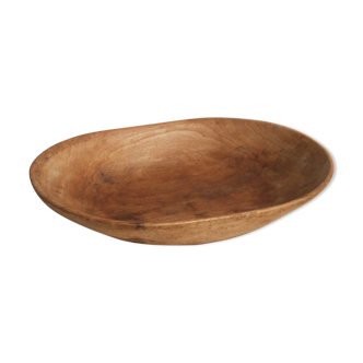 Large dish in raw wood