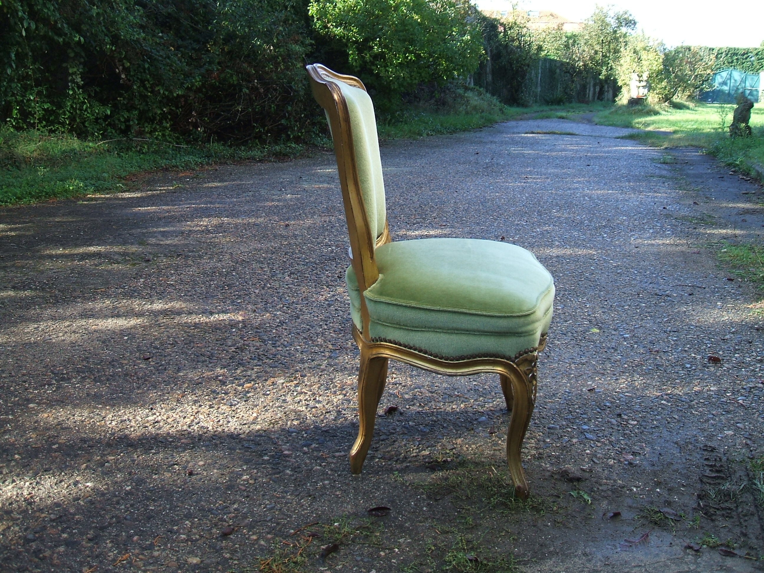 Wooden chair dore style Louis XV