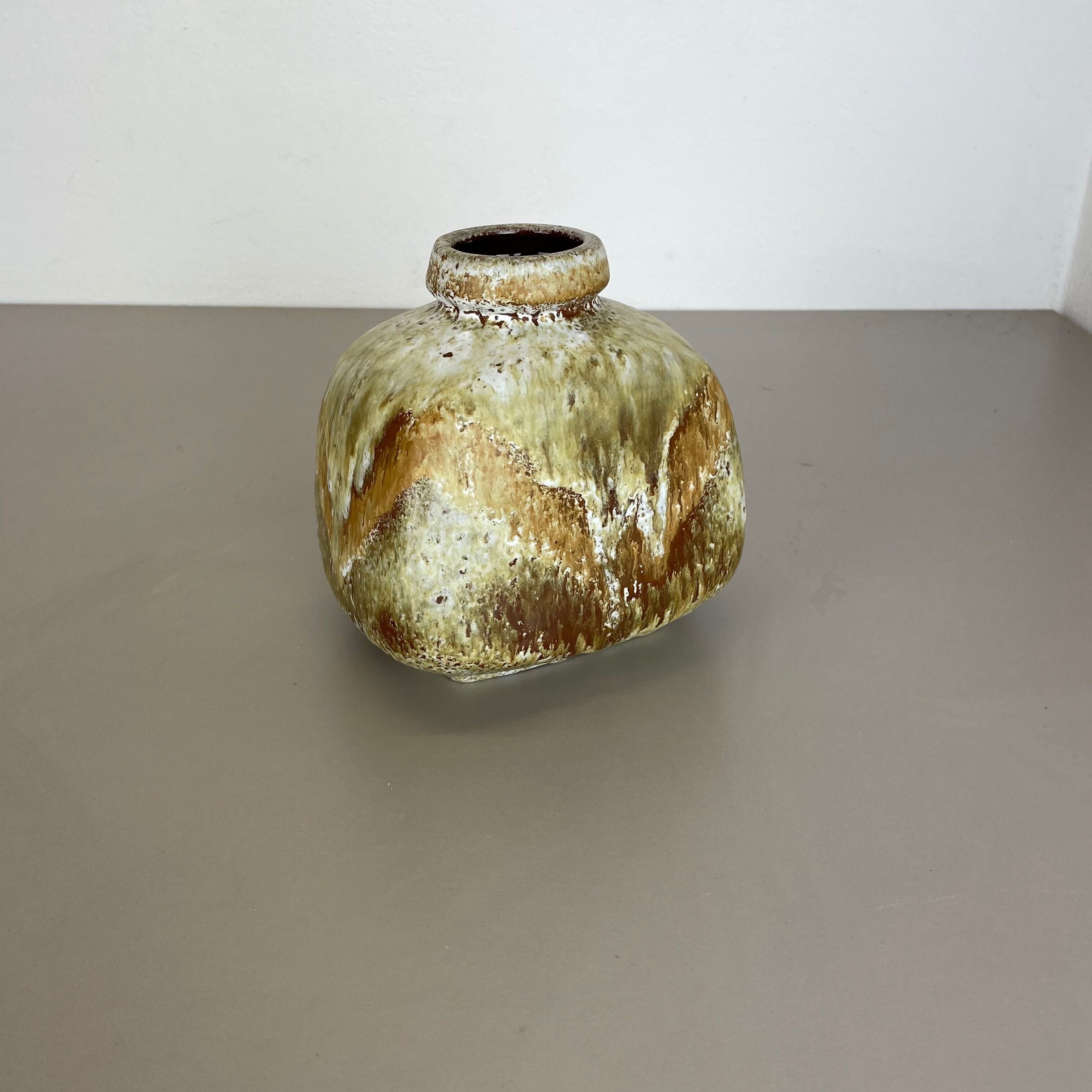 Pottery fat lava multi-color "814" vase made by ruscha, 1970s