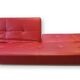 Red leather sofa