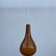 Amber opaline drop pendant from the 1970s