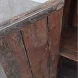 Old and deep wooden wardrobe