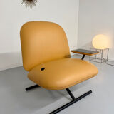 Fauteuil cuir design Jean Nouvel Pour Poltrona Frau fin 90 vintage