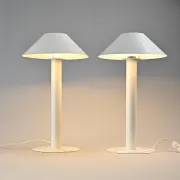 Table lamps by Bent Karlby for Lyfa, circa 1980.