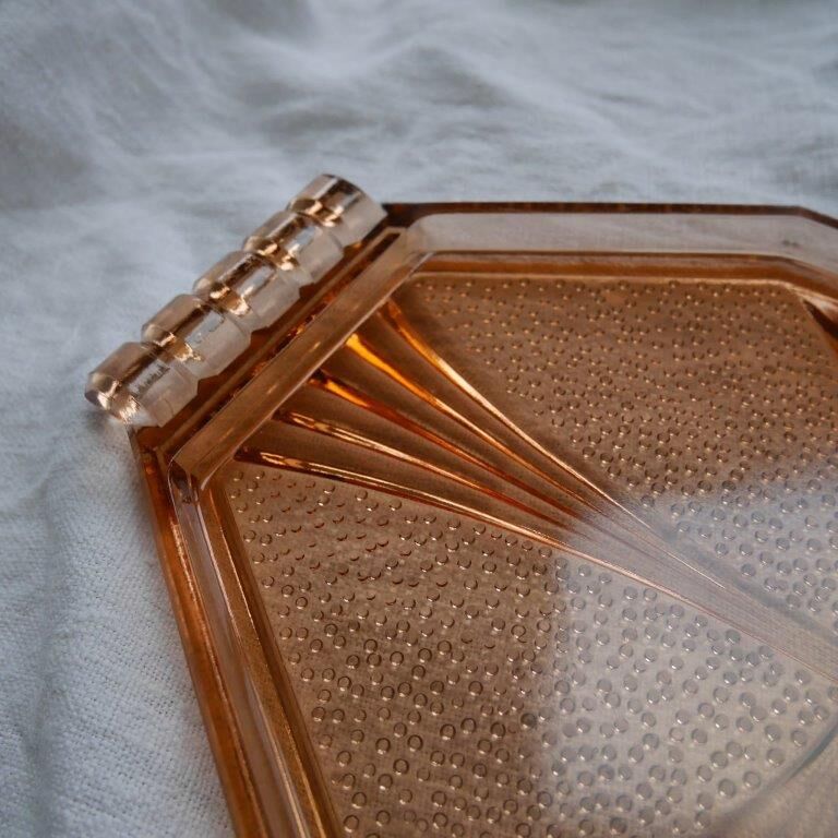 Orange glass tray