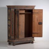 Polychrome wardrobe from Central Europe – Late 18th to early 19th century (c. 1780-1820)