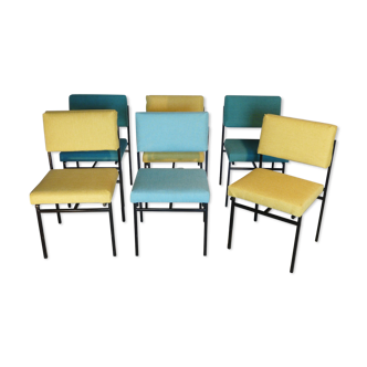 Suite of six vintage chairs 50/60