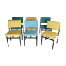 Suite of six vintage chairs 50/60