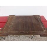 Mirror frame wooden beveled ice 90x65cm