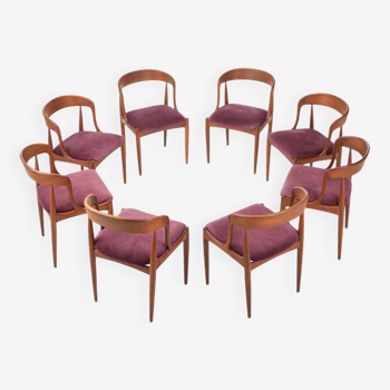 Set of 8 dining chairs by Johannes Andersen for Uldum Møbelfabrik, Denmark 1960s