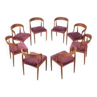 Ensemble de 8 chaises à repas de Johannes Andersen pour Uldum Møbelfabrik, Danemark 1960