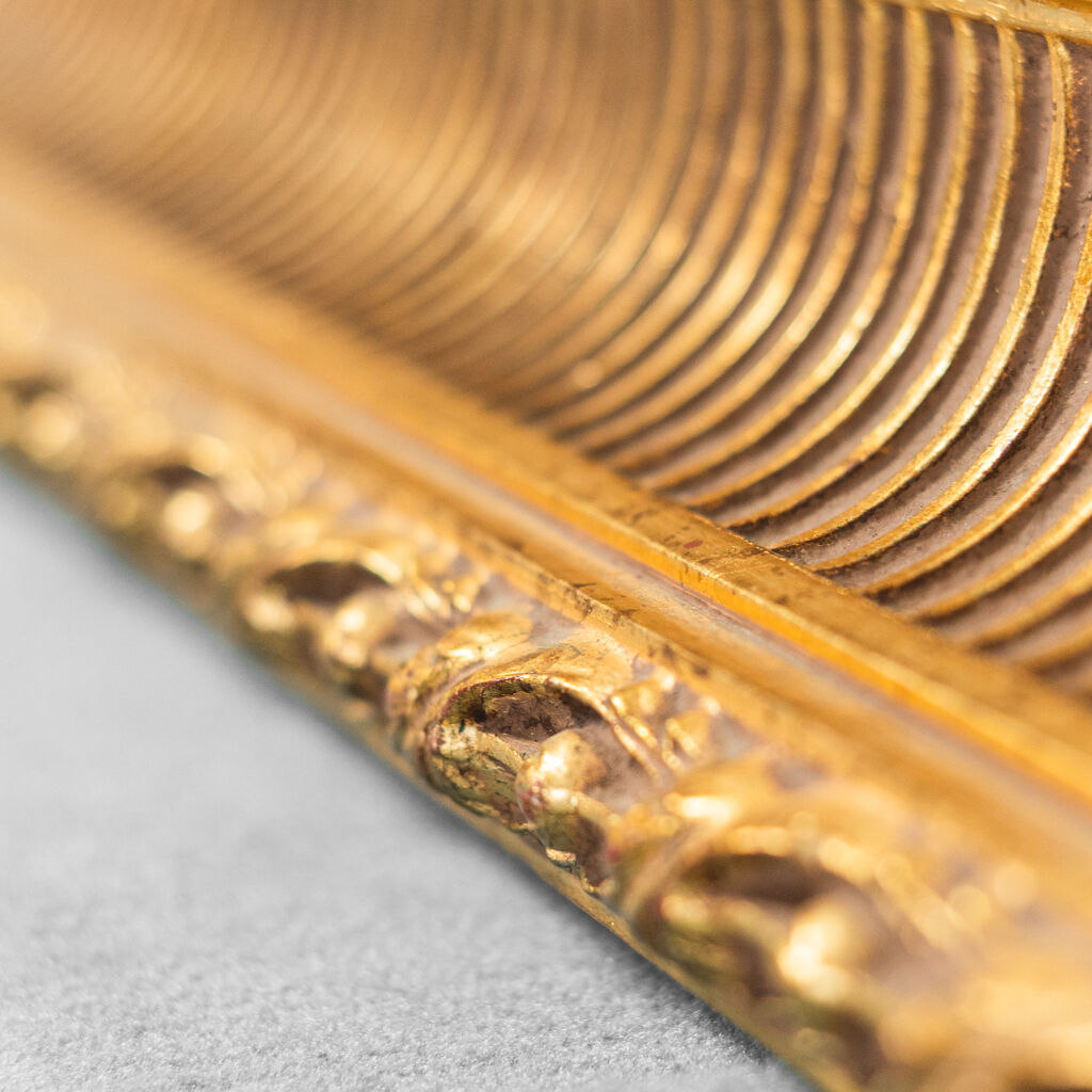 Gold leaf wooden rectangular mirror 1950