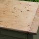 Renovated old Parisian buffet – Clay Green Envie & wooden top – 99 cm