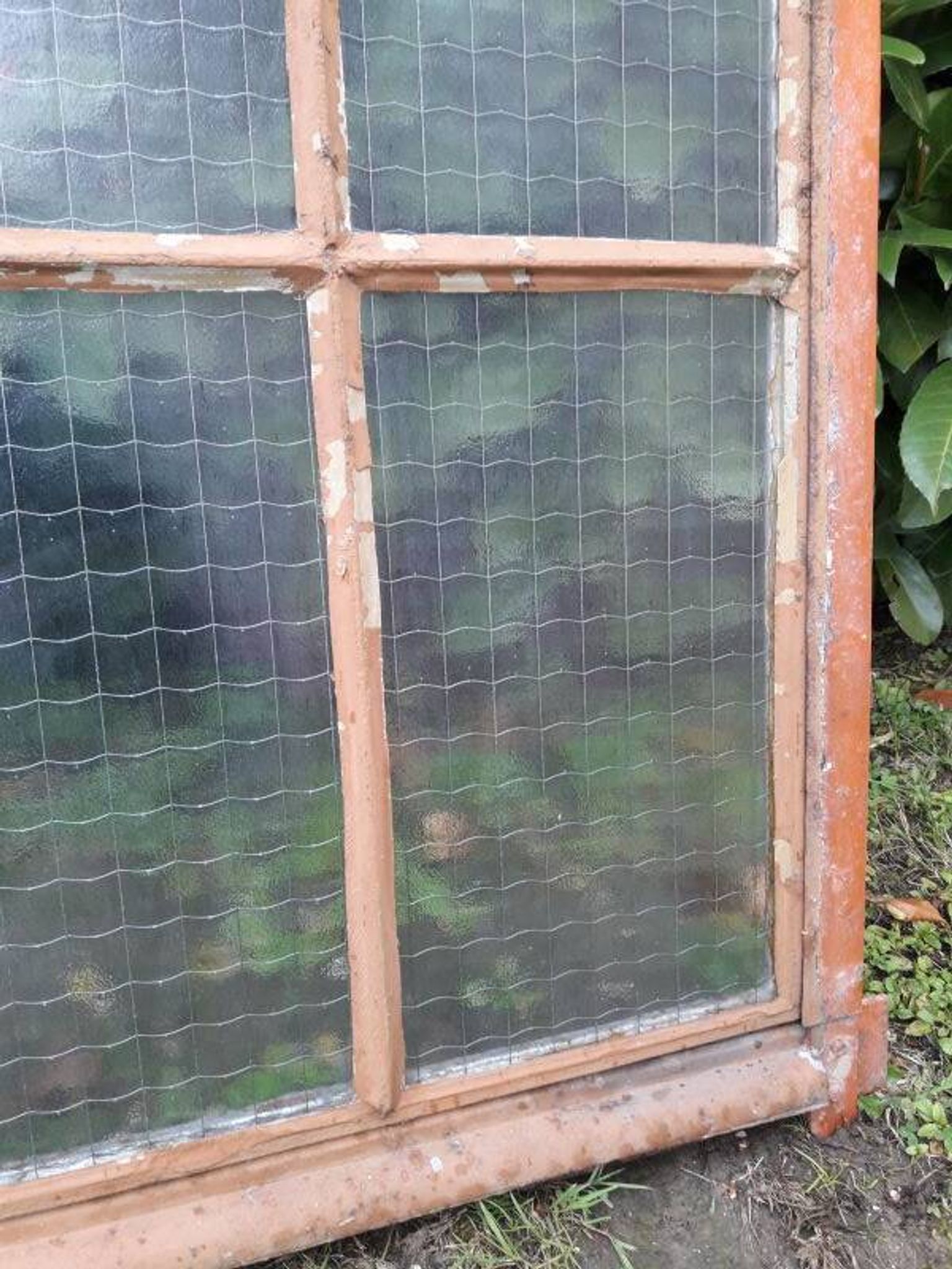 Window L107xH174 industrial curved metal glass roof frame reinforced glass