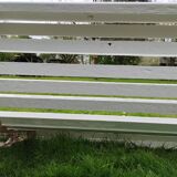 Banc de jardin avec pieds en fonte ancien