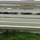 Banc de jardin avec pieds en fonte ancien