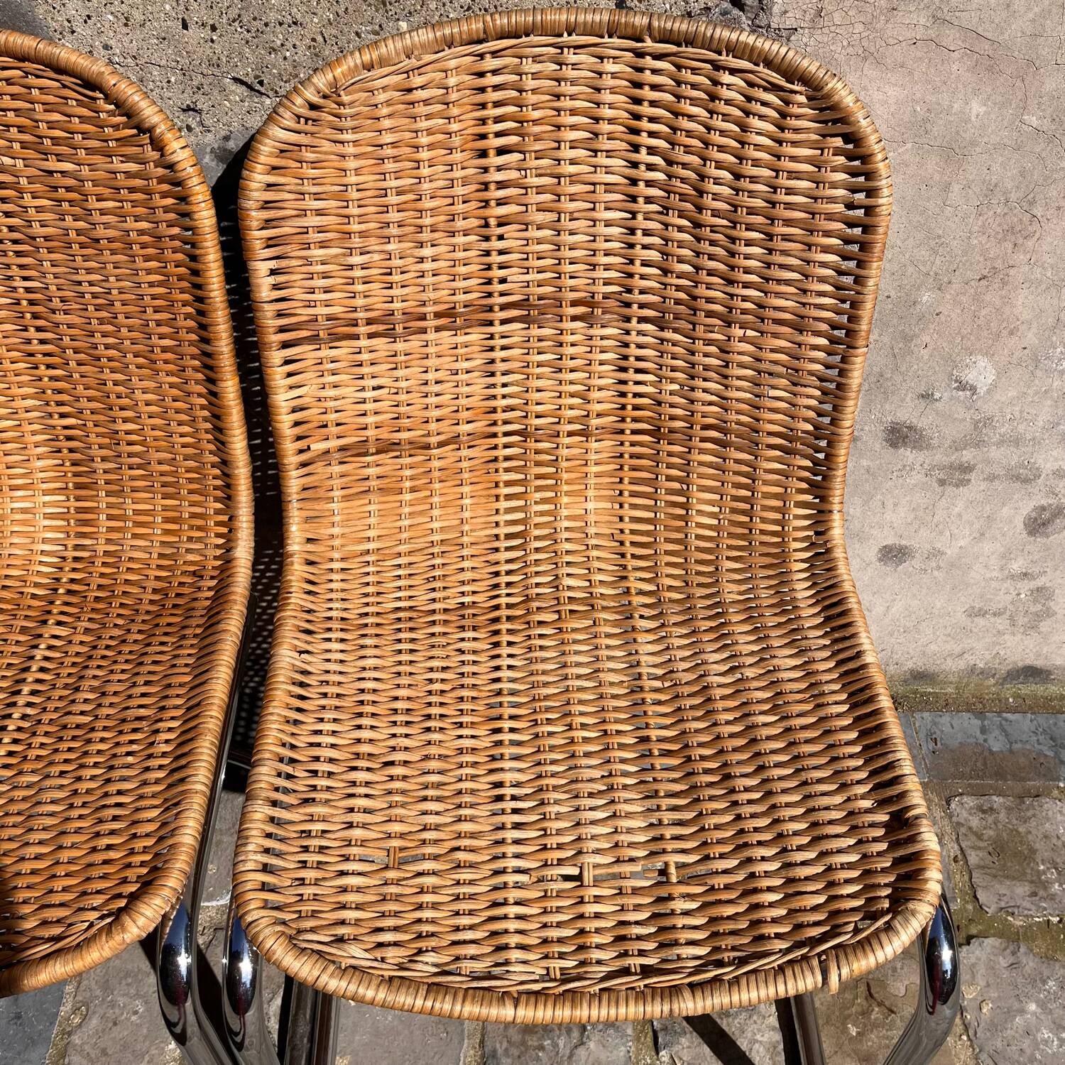 Italian rattan chair from the 1970s