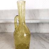 Two bubble glass carafes