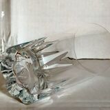 Six vintage crystal long drink juice glasses