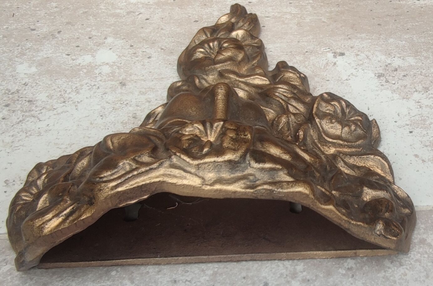 Old large bronze wall ornament Art Nouveau style