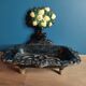 Door Soap on foot in black enamelled metal Old vintage décor dp 0222f042