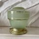 Art Deco ceiling light in green and gold