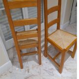High back straw chairs