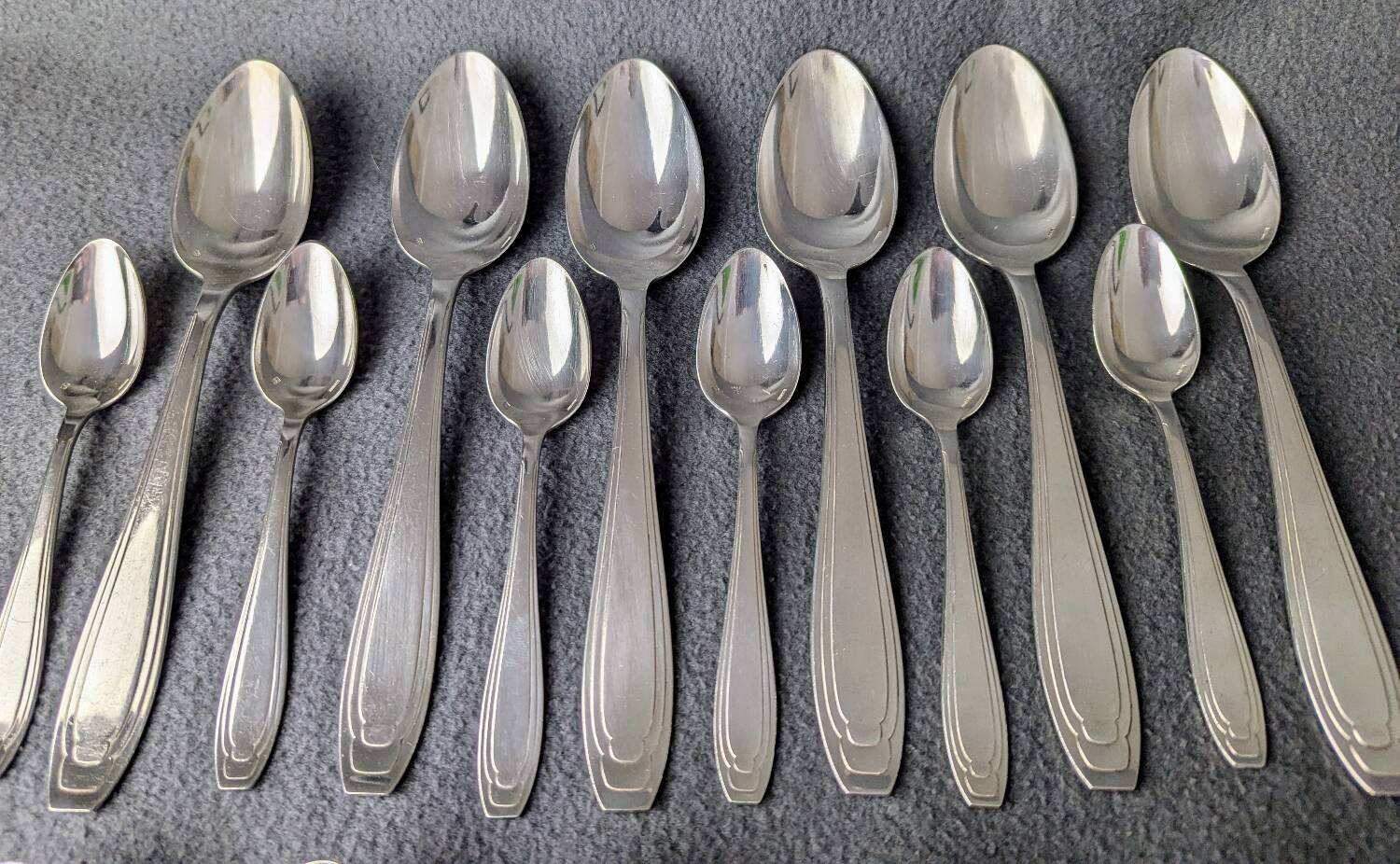 Silver-plated cutlery set, 38 pieces, Goldsmith Apollo, Art Deco, 1920s/1930s