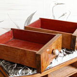 Bedside, art deco side table in precious wood