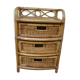 Old rattan wicker storage unit