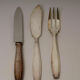 Menagere boulenger art deco metal argente with its 36-pieces screen