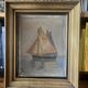 Huile sur toile bateau de pêcheurs