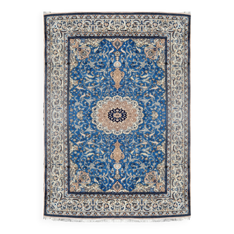 Tapis d'Orient Persan Iran Naïn laine et soie -3.20 X 210 Mètres