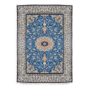 Tapis d'Orient Persan Iran Naïn laine et soie -3.20 X 210 Mètres