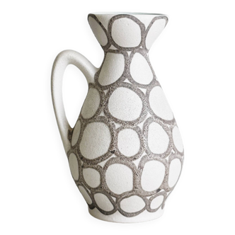 Small vintage ceramic vase or milk jug, graphic pattern