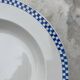 Opaque blue checkered plates Sarreguemines