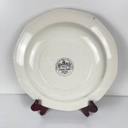 Set of 8 flat plates by Churchill, "Victorian Orchard" model, Staffordshire, England.