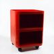 Module de rangement Kartell rouge design italien des années 70