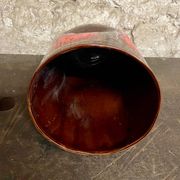 Large Vallauris vase no. 270 – brown glaze with red drips – vintage