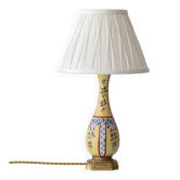 Lampe en porcelaine chinoiserie peinte à la main, vers 1900