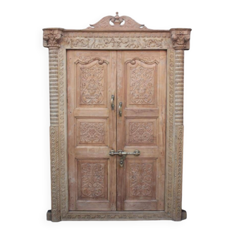 Antique Indian Door Old Teak Original Patina