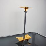 Brutalist candlestick by David Marshall, bronze and aluminum, Spain, 1970