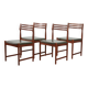 Bovenkamp Vintage Design Teak Wooden Dining Chairs with Leather Upholstery