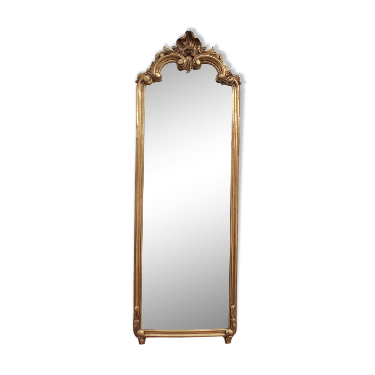 Miroir style Louis XV doré - 100x33