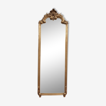 Miroir style Louis XV doré - 100x33