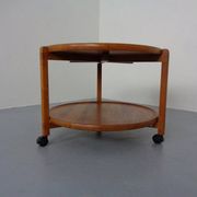 Danish Teak Bar Cart with Removable Tray, 1960s