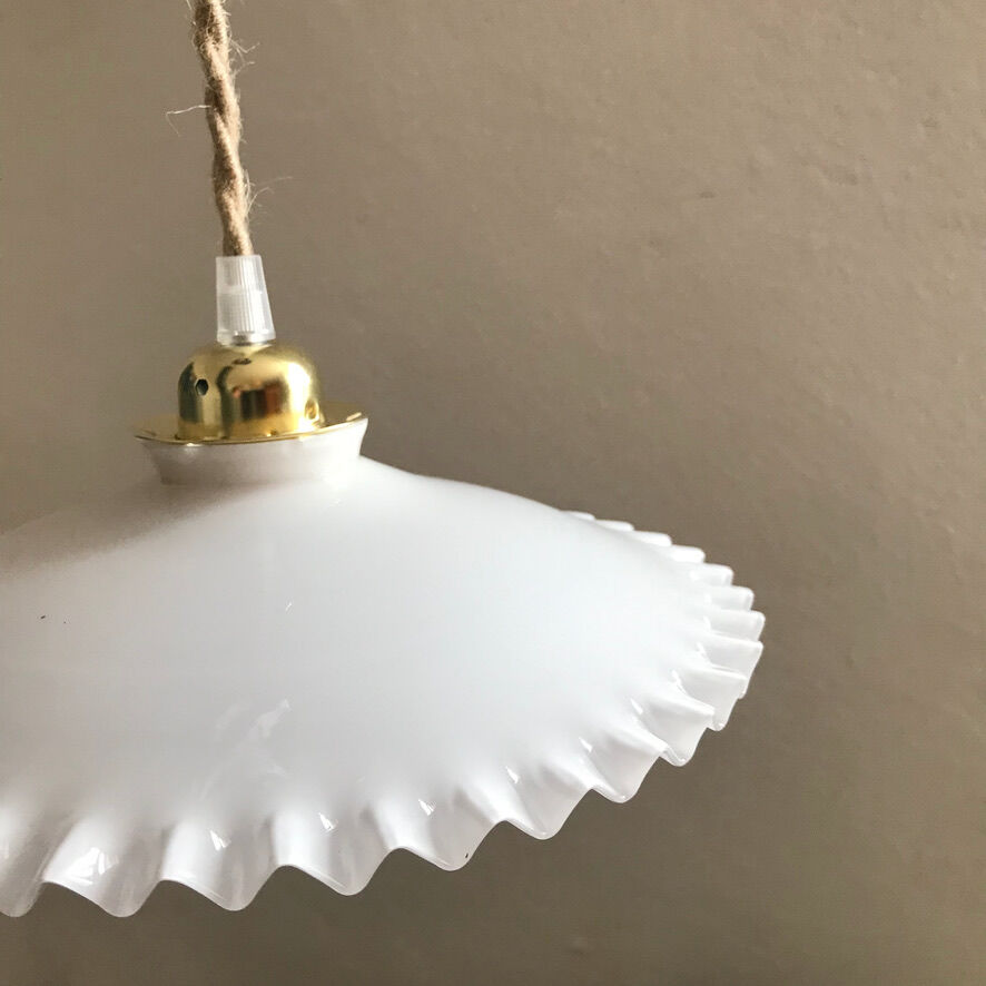 Opaline lace pendant lamp
