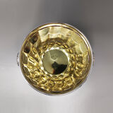 1960s Gorgeous Ice Bucket With Plate in Silver Plated by Ricci for Marengo. Made in Italy