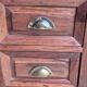 Solid teak and brass bar cabinet